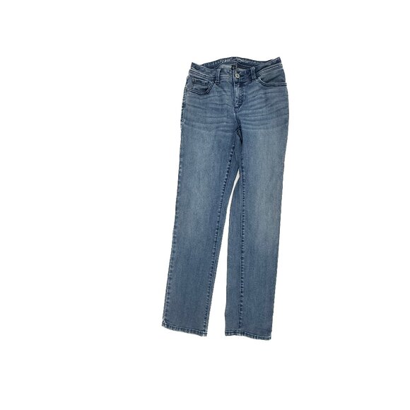 INC Straight Leg Curvy Fit Women's size 2 Dark Wash Blue Denim jeans - Picture 1 of 5